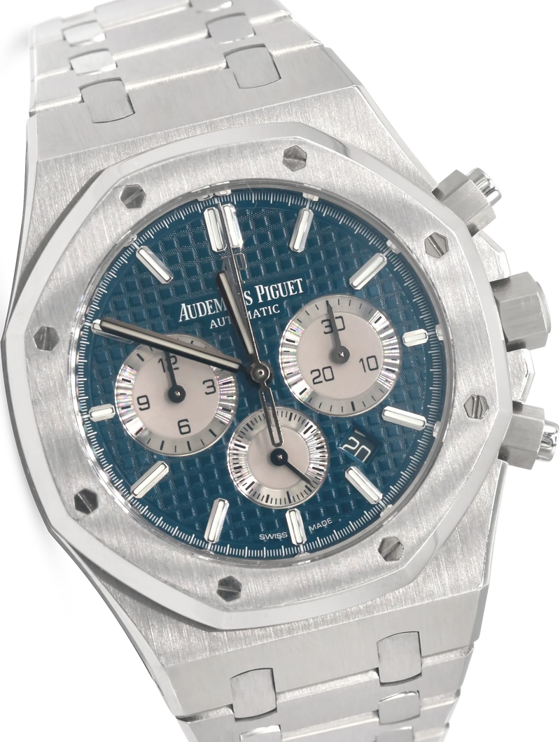 Audemars Piguet Royal Oak Chronograph 41mm Blue Dial Steel - 26331ST