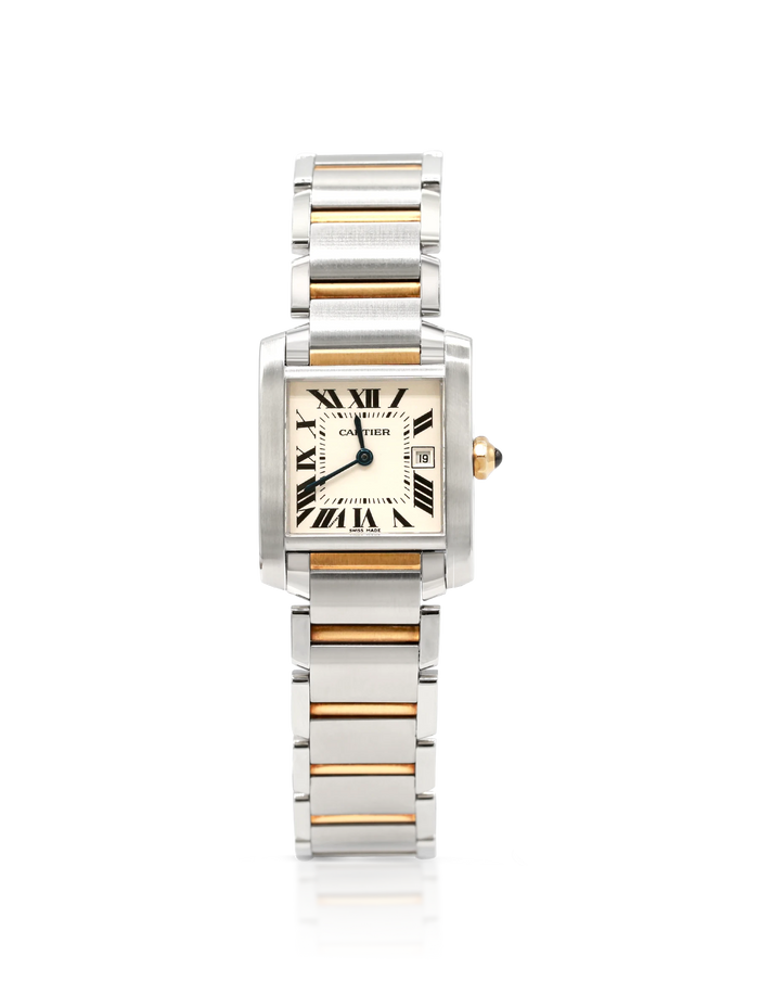 Cartier Tank Francaise Steel Yellow Gold Ladies W51012Q4