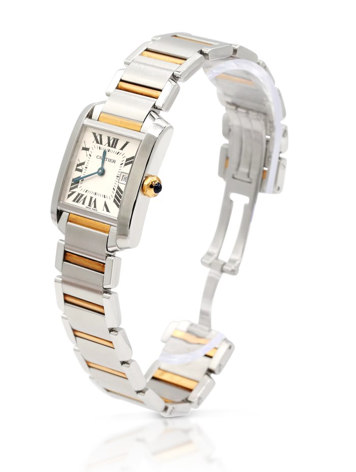 Cartier Tank Francaise Steel Yellow Gold Ladies W51012Q4