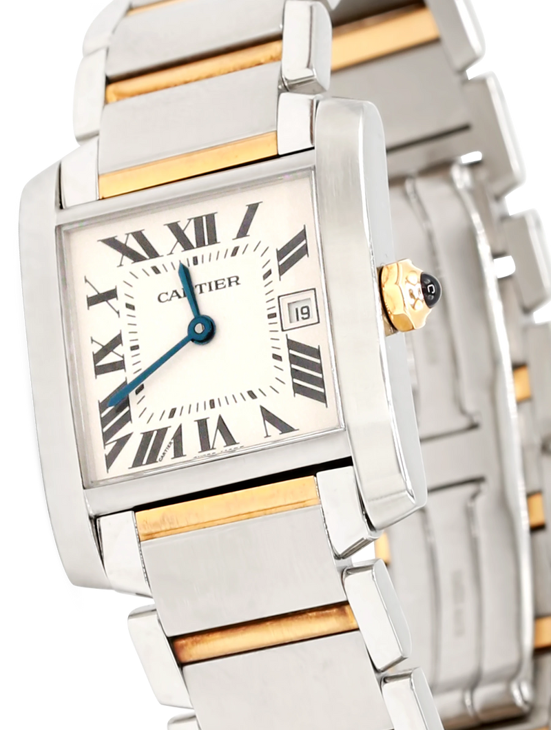 Cartier Tank Francaise Steel Yellow Gold Ladies W51012Q4