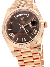 Rolex Day Date 40 President Rose Gold Chocolate Dial - 228235