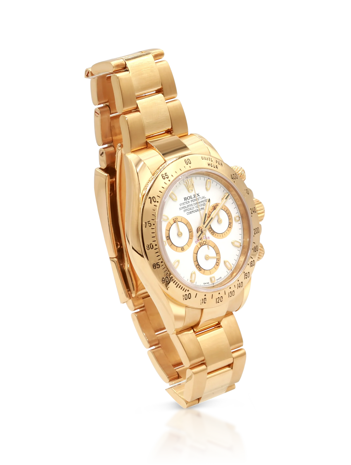 Rolex Daytona 18K Yellow Gold White Dial - 116528