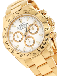 Rolex Daytona 18K Yellow Gold White Dial - 116528