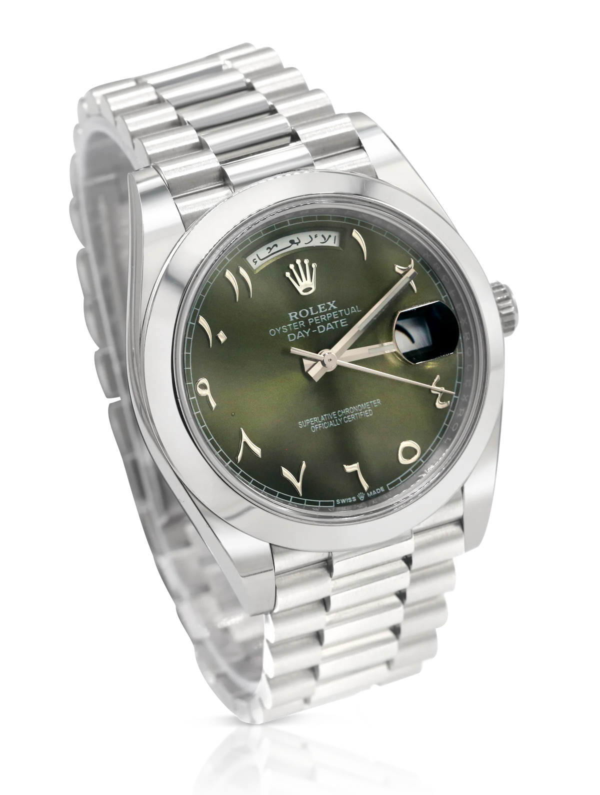 Rolex Day Date 40mm Platinum Arabic Dial - 228206