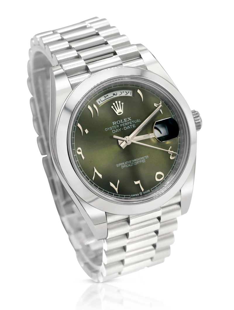 Rolex Day Date 40mm Platinum Arabic Dial - 228206