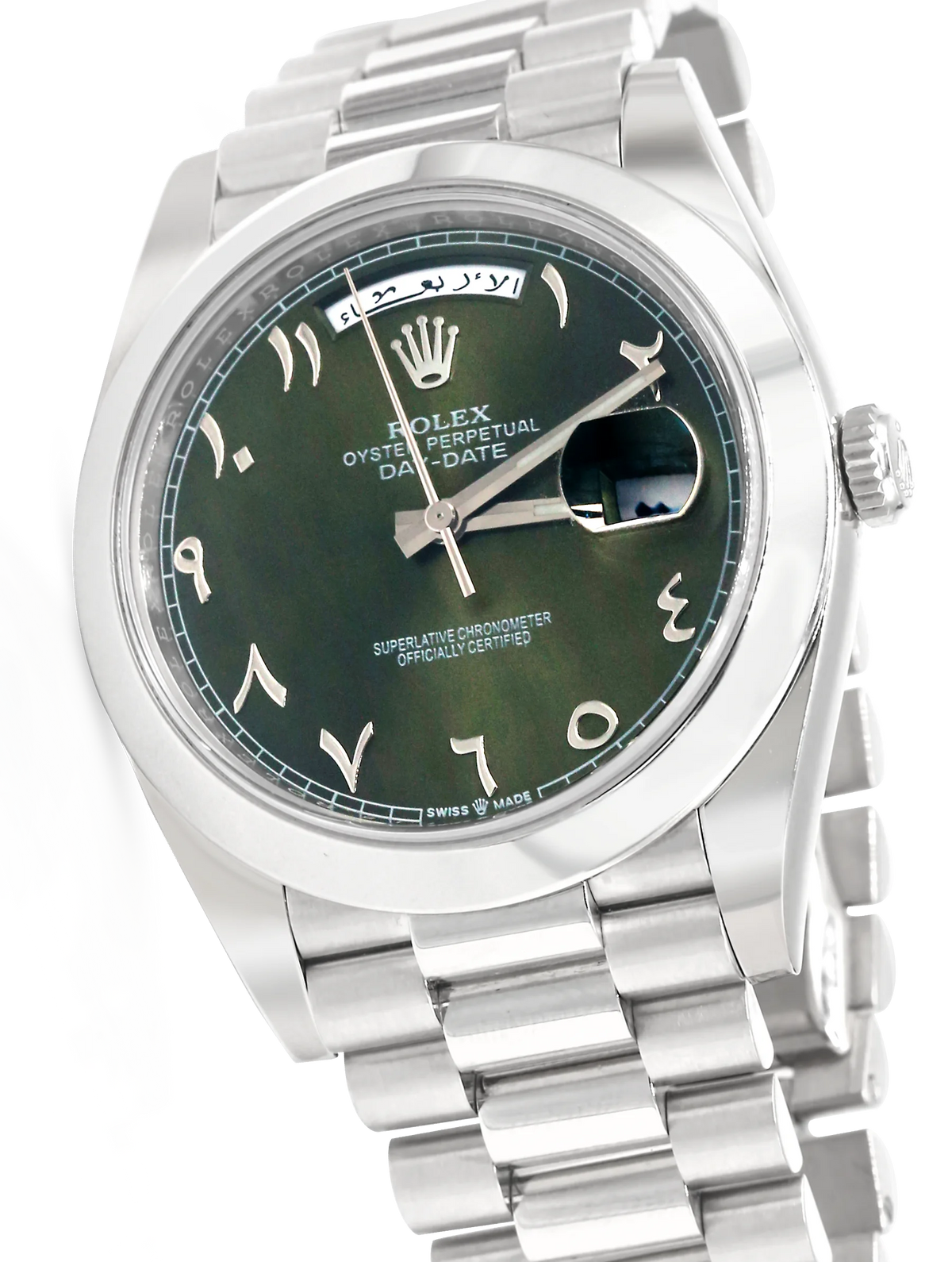 Rolex Day Date 40mm Platinum Arabic Dial - 228206