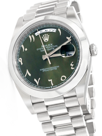 Rolex Day Date 40mm Platinum Arabic Dial - 228206