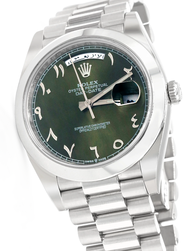 Rolex Day Date 40mm Platinum Arabic Dial - 228206