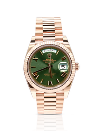 Rolex President Day Date 40 Rose Gold Olive Dial - 228235