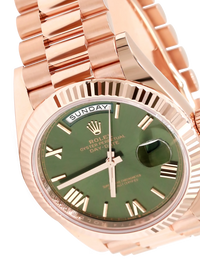 Rolex President Day Date 40 Rose Gold Olive Dial - 228235