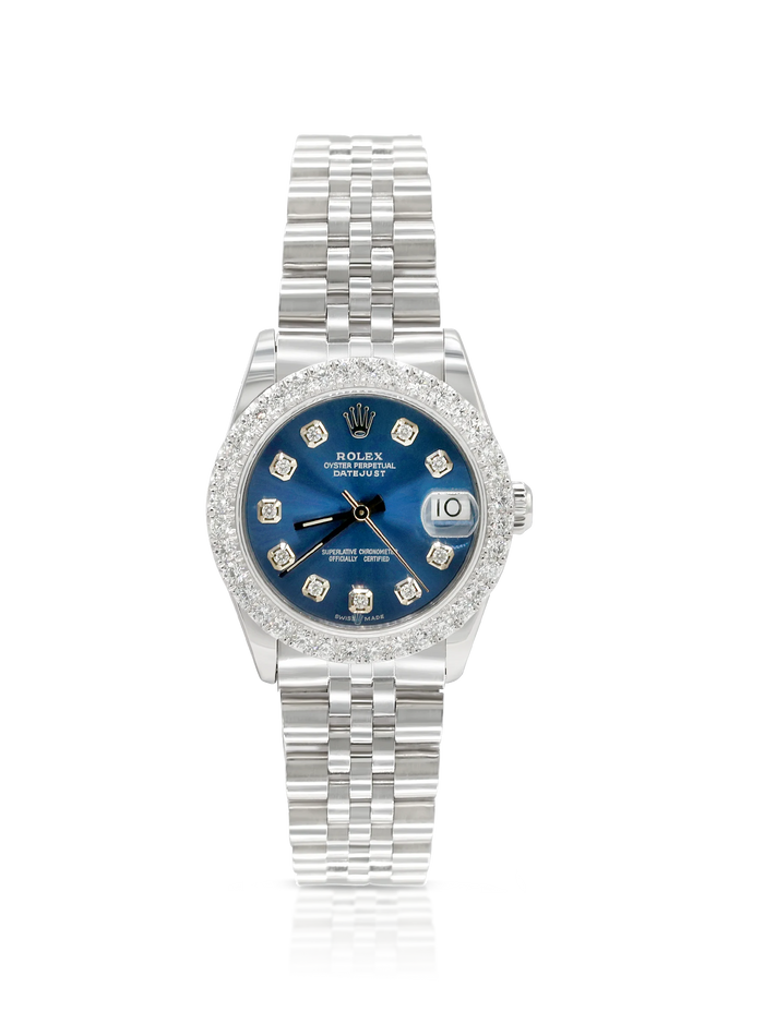 Rolex Datejust 31mm Steel Blue Diamond Dial - 16200