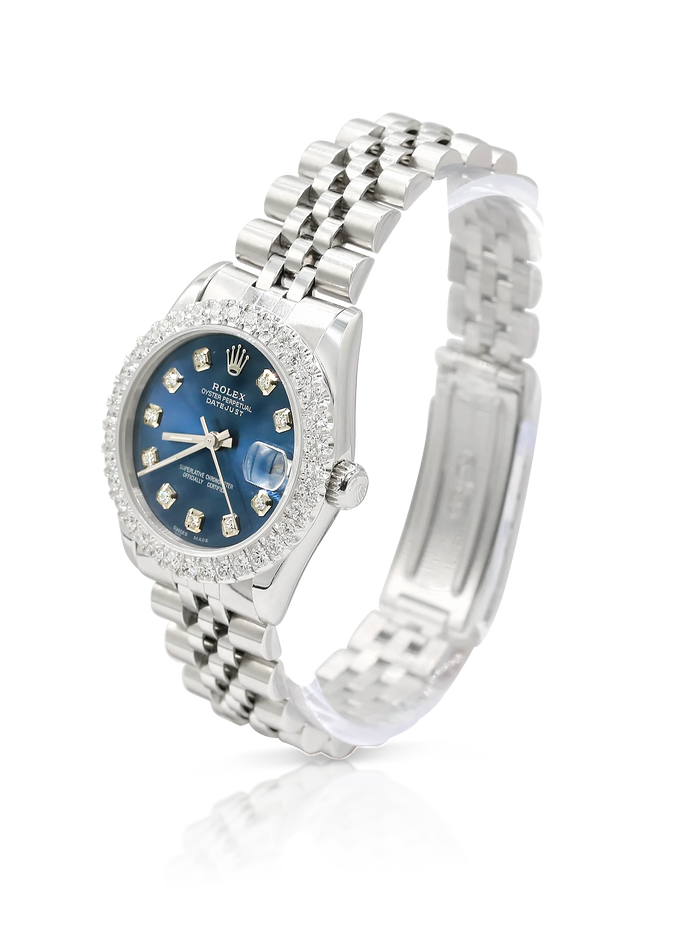 Rolex Datejust 31mm Steel Blue Diamond Dial - 16200