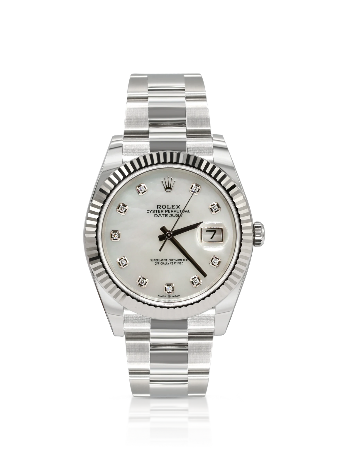 Rolex Datejust 41mm Steel Mother of Pearl Diamond Dial - 126334