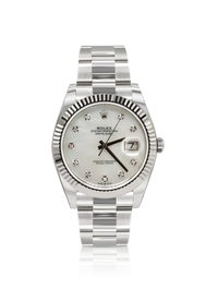 Rolex Datejust 41mm Steel Mother of Pearl Diamond Dial - 126334