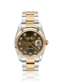 Rolex Datejust Steel Yellow Gold Rhodium Diamond Dial 16203