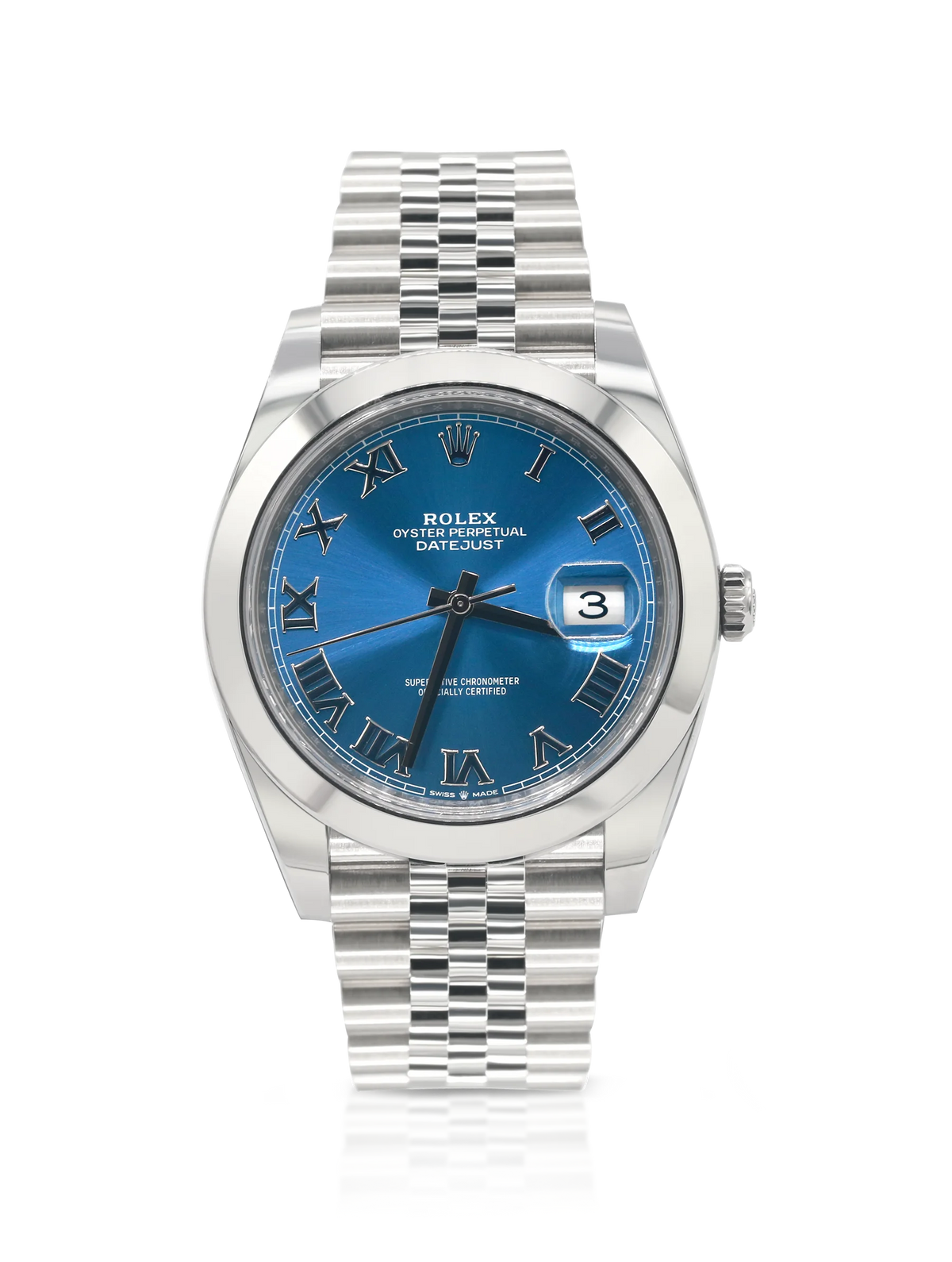 Rolex Datejust 41 mm Blue Roman Dial Steel - 126300