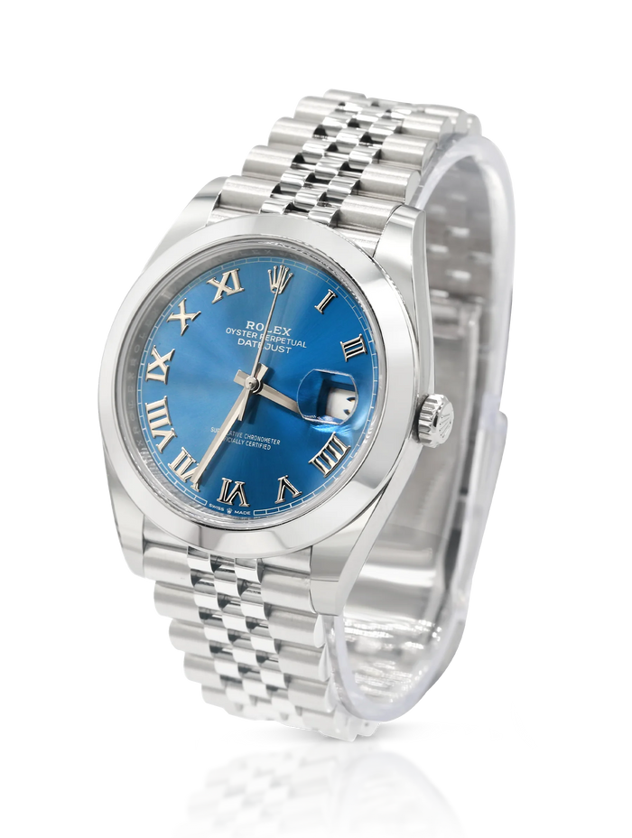 Rolex Datejust 41 mm Blue Roman Dial Steel - 126300