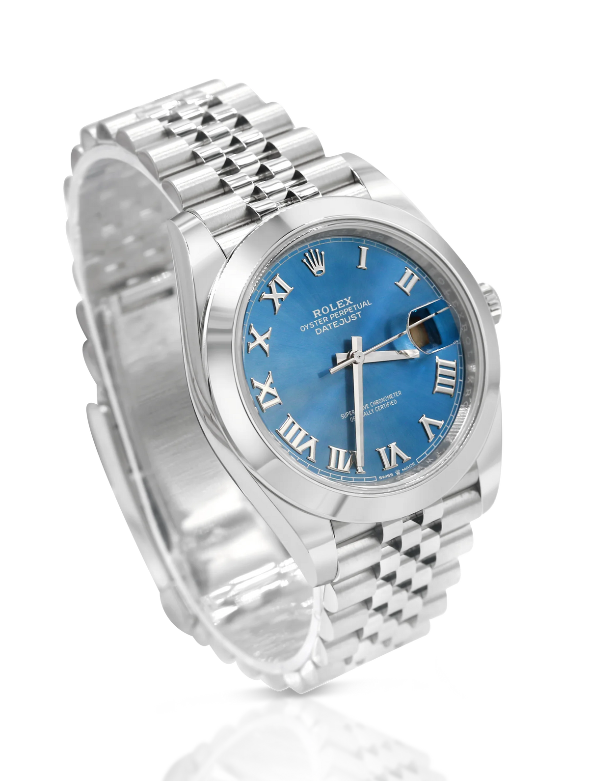 Rolex Datejust 41 mm Blue Roman Dial Steel - 126300