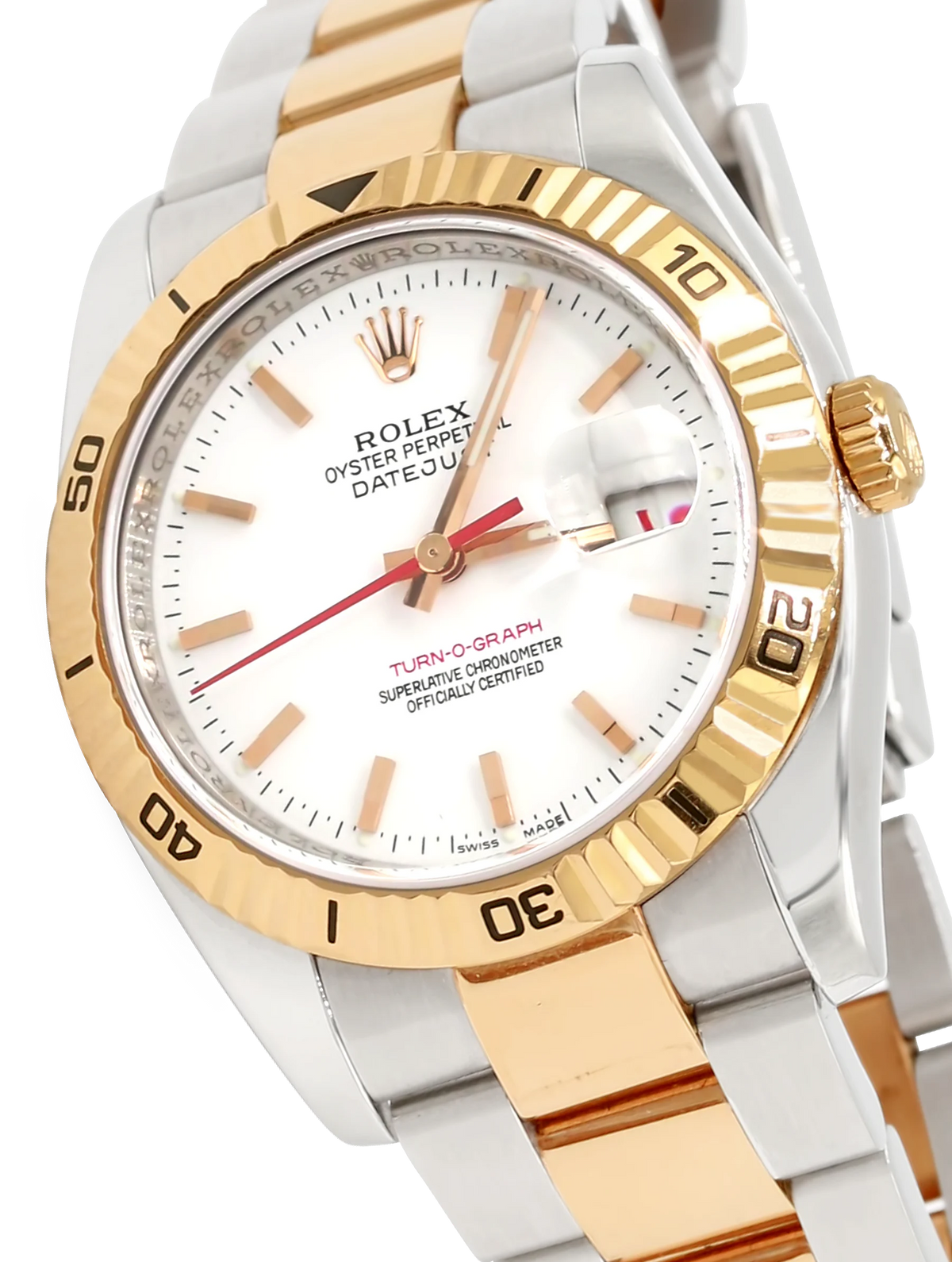 Rolex Turnograph Datejust Steel Rose Gold Oyster Band - 116261