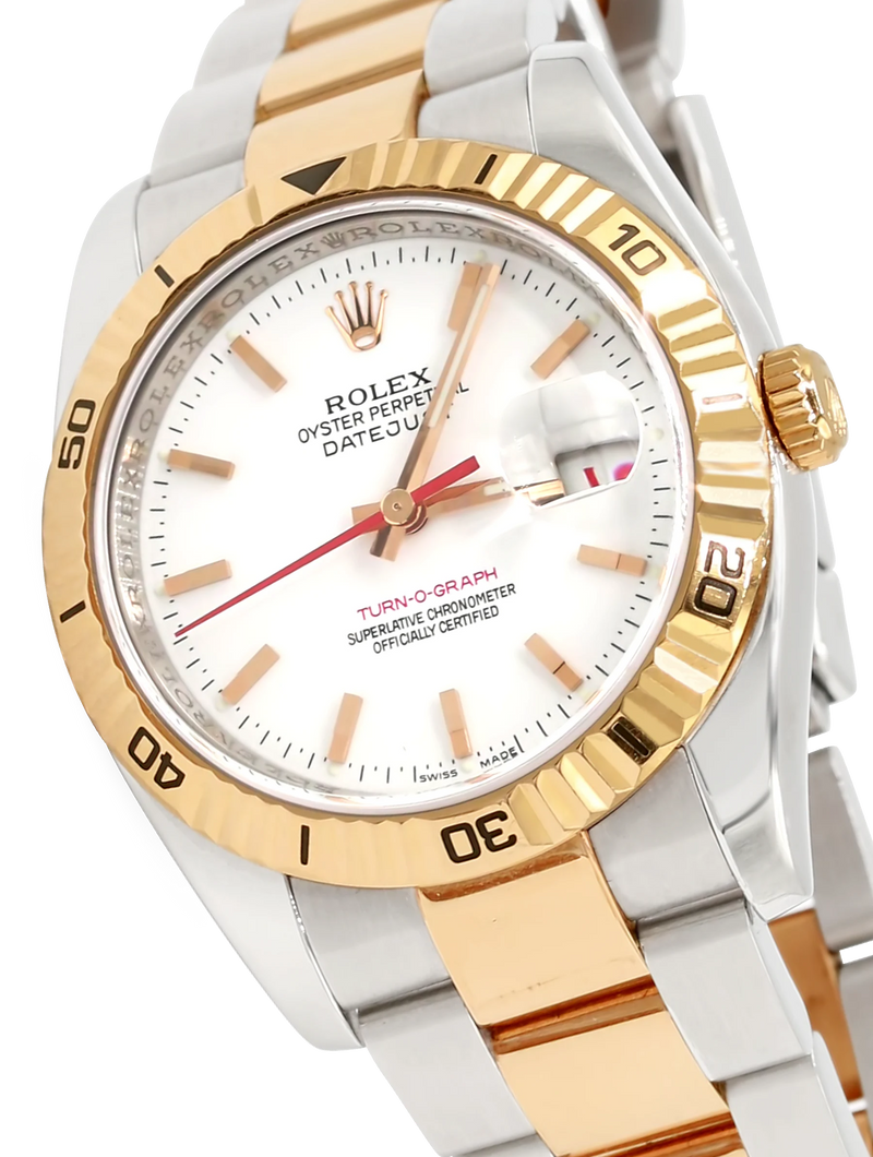 Rolex Turnograph Datejust Steel Rose Gold Oyster Band - 116261