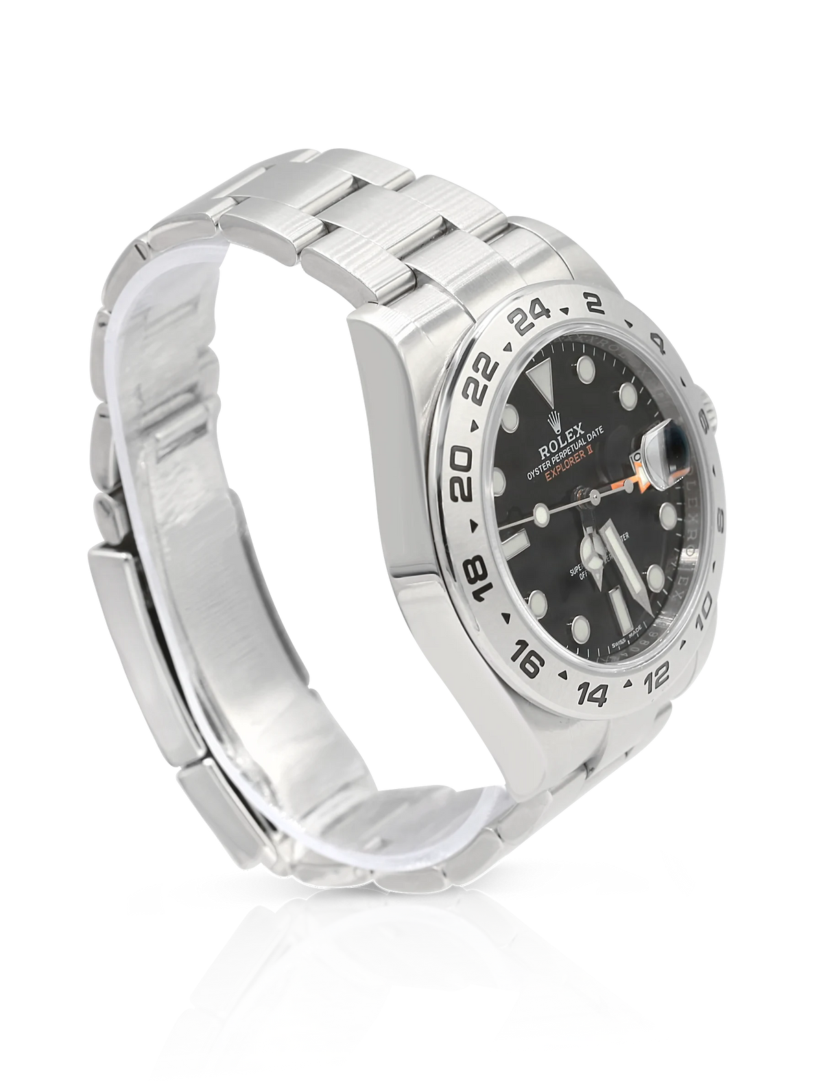 Rolex Explorer II 42mm Black Dial Orange Hand Steel - 216570