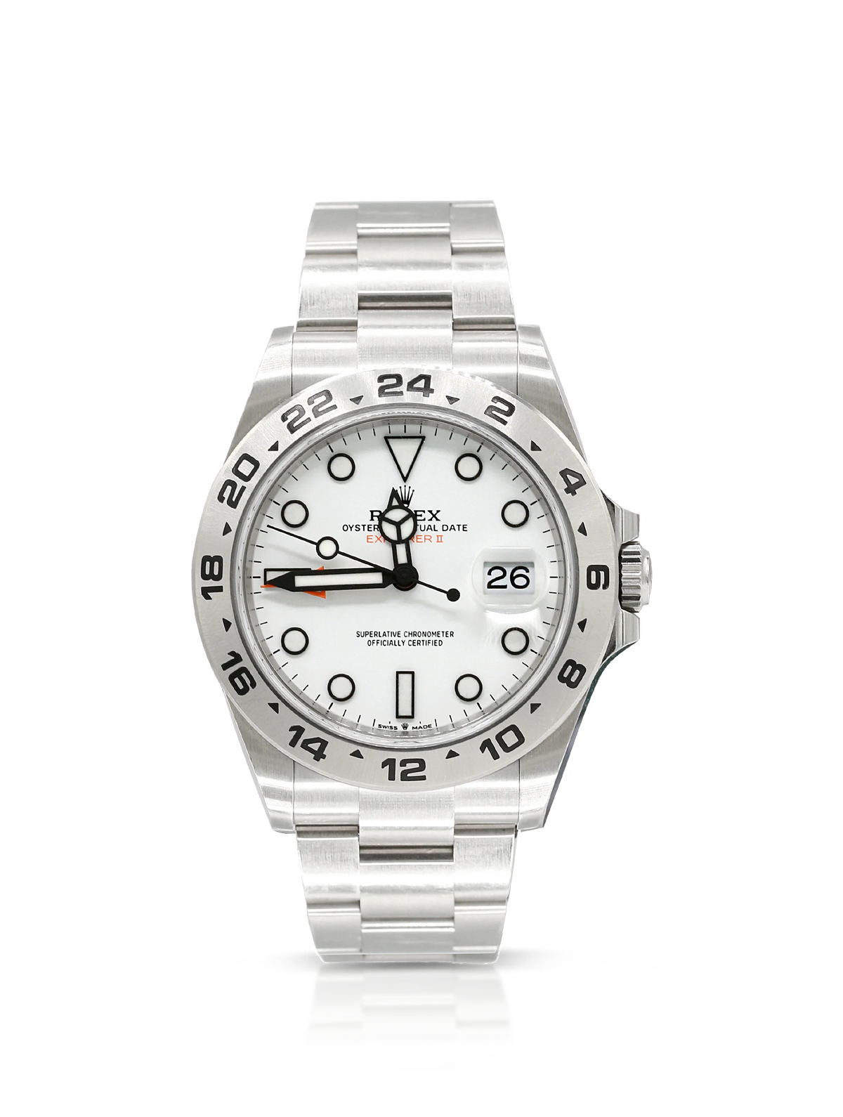 Rolex Explorer II 42mm White Dial Orange Hand Steel - 226570