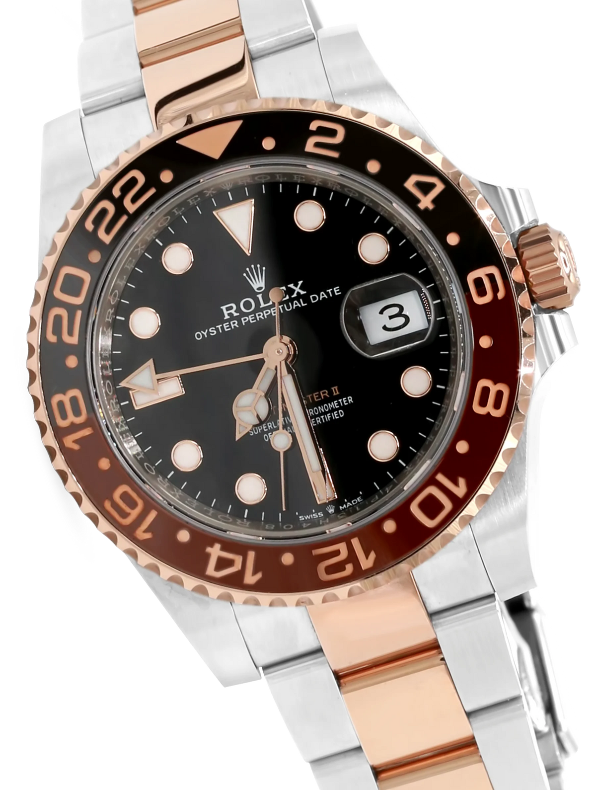 Rolex GMT-MASTER II Root Beer Steel Rose Gold - 126711