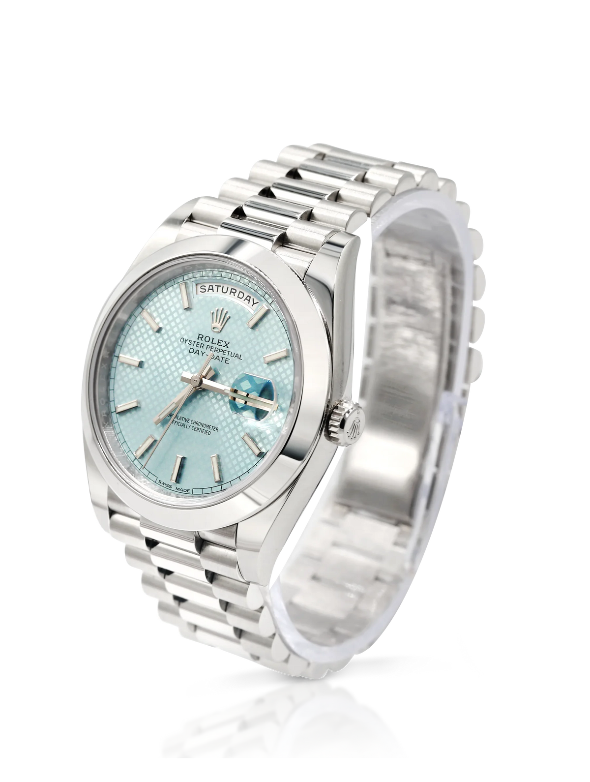 Rolex Day Date 40mm President Blue Dial Platinum - 228206