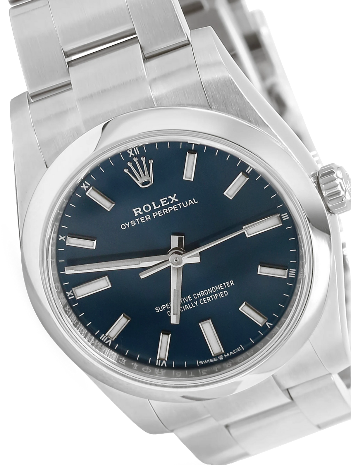 Rolex Oyster Perpetual 34mm Blue Dial Steel - 124200