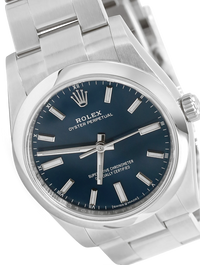 Rolex Oyster Perpetual 34mm Blue Dial Steel - 124200