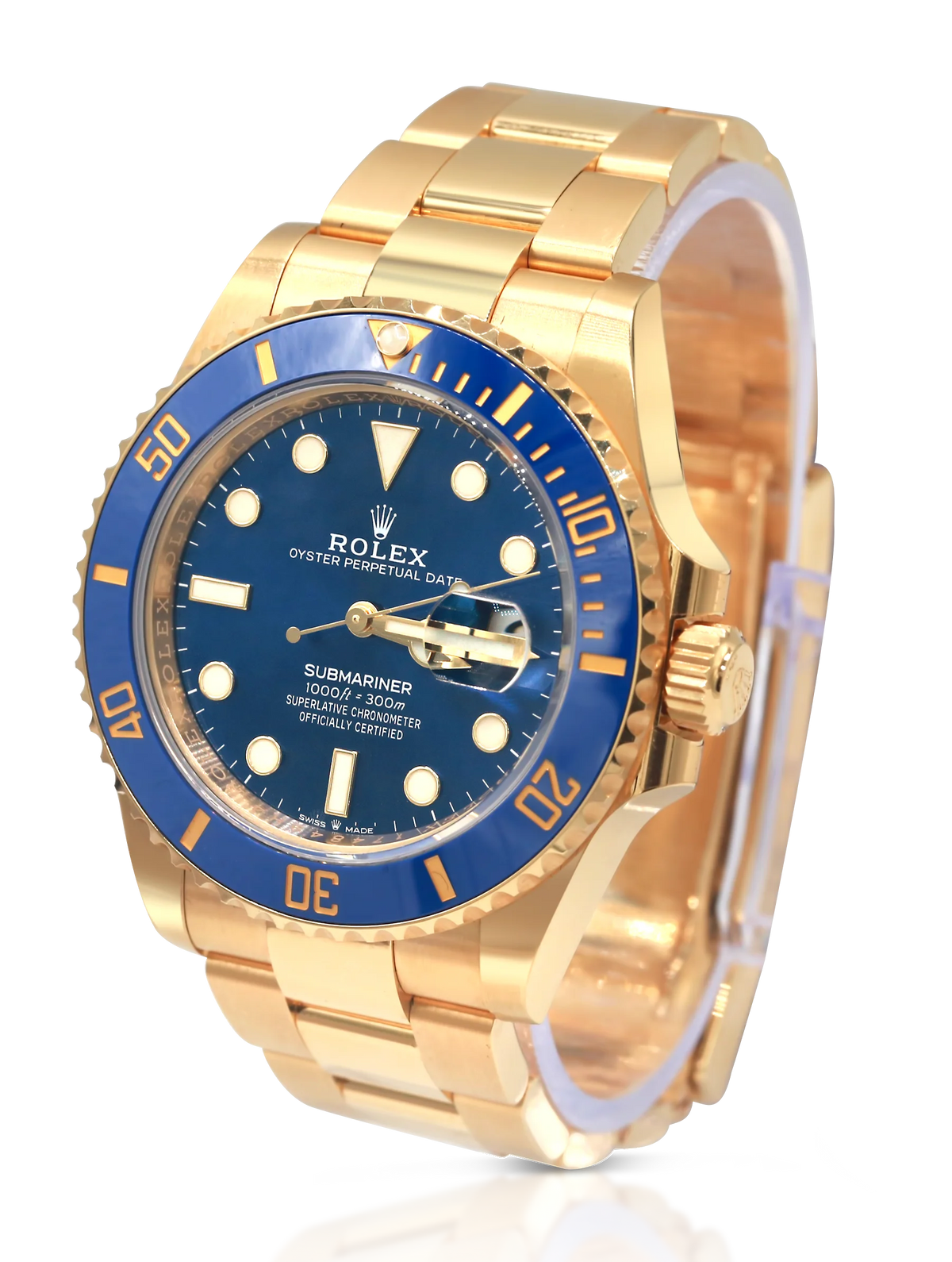 Rolex Submariner Yellow Gold Blue Dial - 126618LB