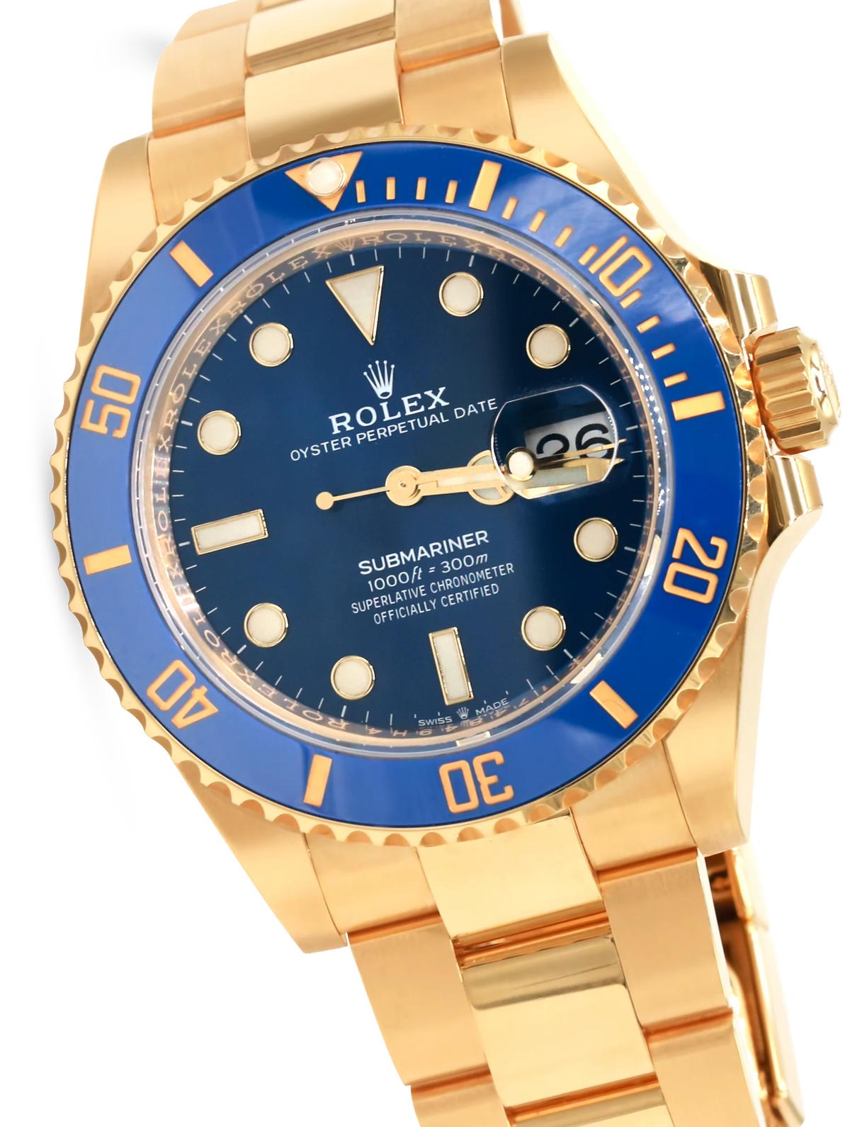 Rolex Submariner Yellow Gold Blue Dial - 126618LB