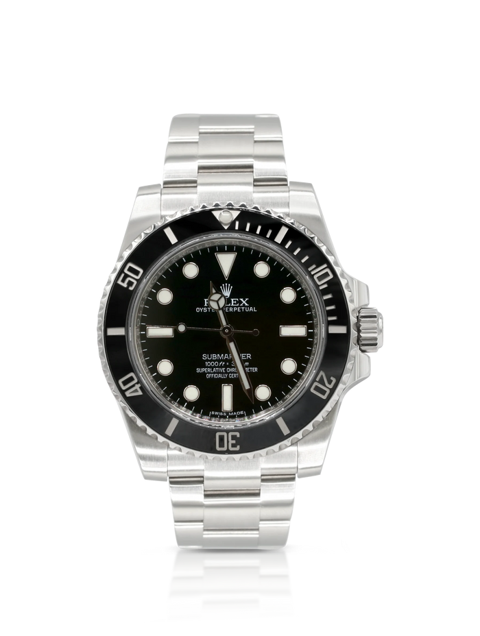 Rolex Submariner Black Dial Ceramic Bezel Steel - 114060