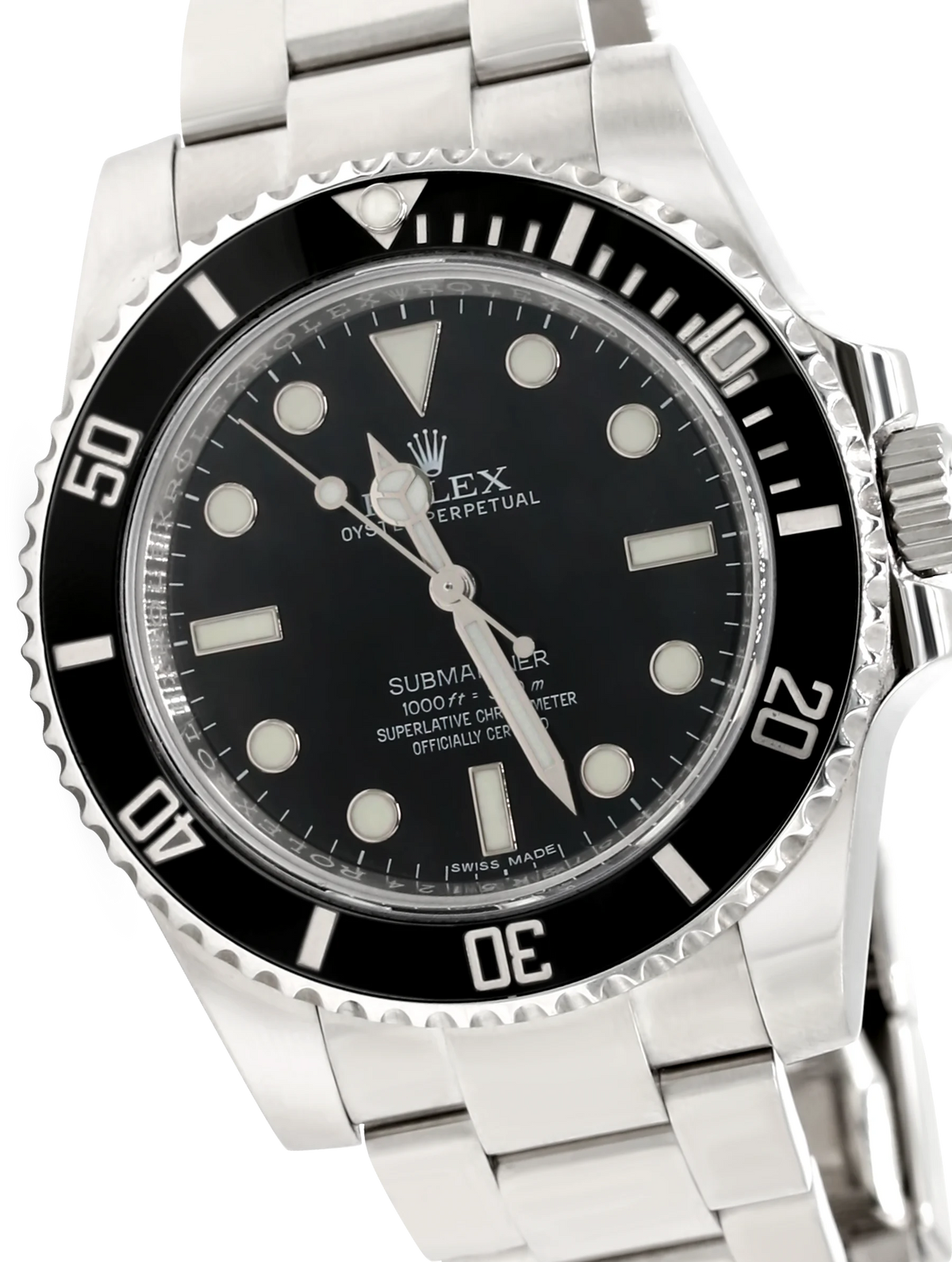 Rolex Submariner Black Dial Ceramic Bezel Steel - 114060