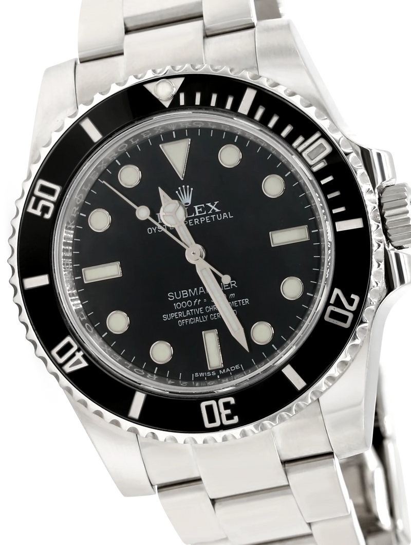 Rolex Submariner Black Dial Ceramic Bezel Steel - 114060