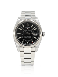 Rolex Sky-Dweller 42mm Steel White Gold Black Dial - 326934